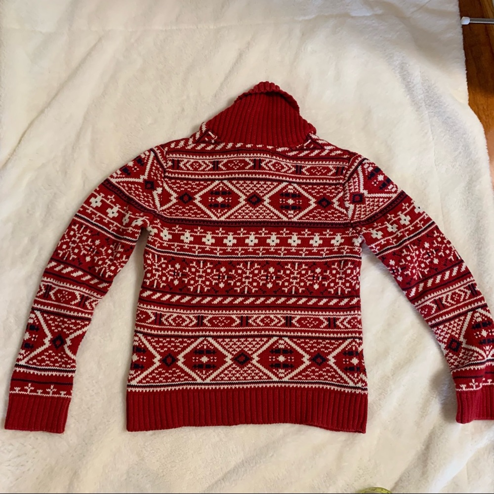 Knit SWEATER. Red Patterned - Picture 7 of 8